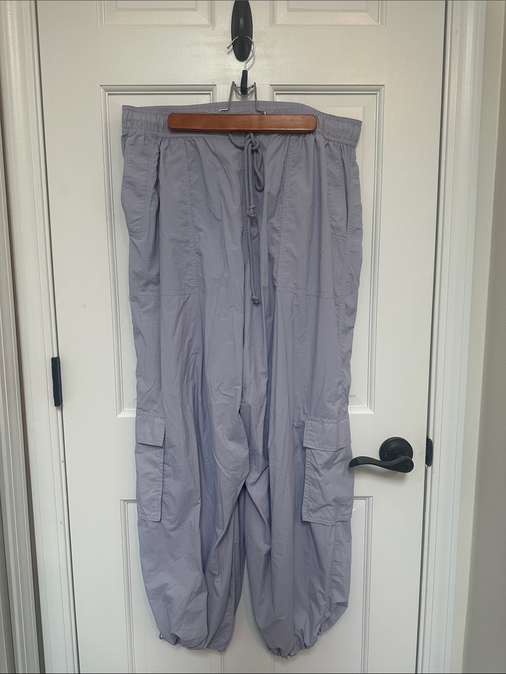 Anthropologie Light Lavender Cargo Jogger Pants
